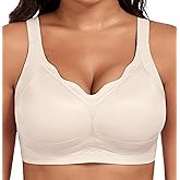 SHIJIALI Womens Wireless Bra Supportive Seamless Bras Full Coverage Push Up Comfortable No Underwire Tshirt Bras