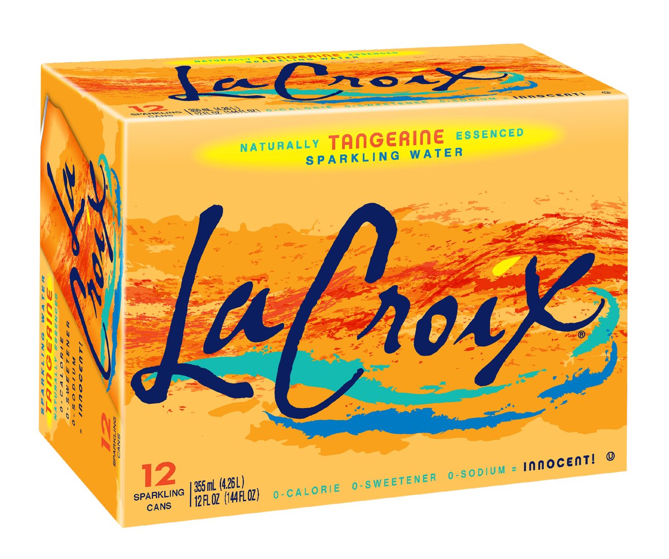 La Croix Naturally Essenced Flavored Sparkling Water, Tangerine, 12 Fluid Ounce (Pack of 12)