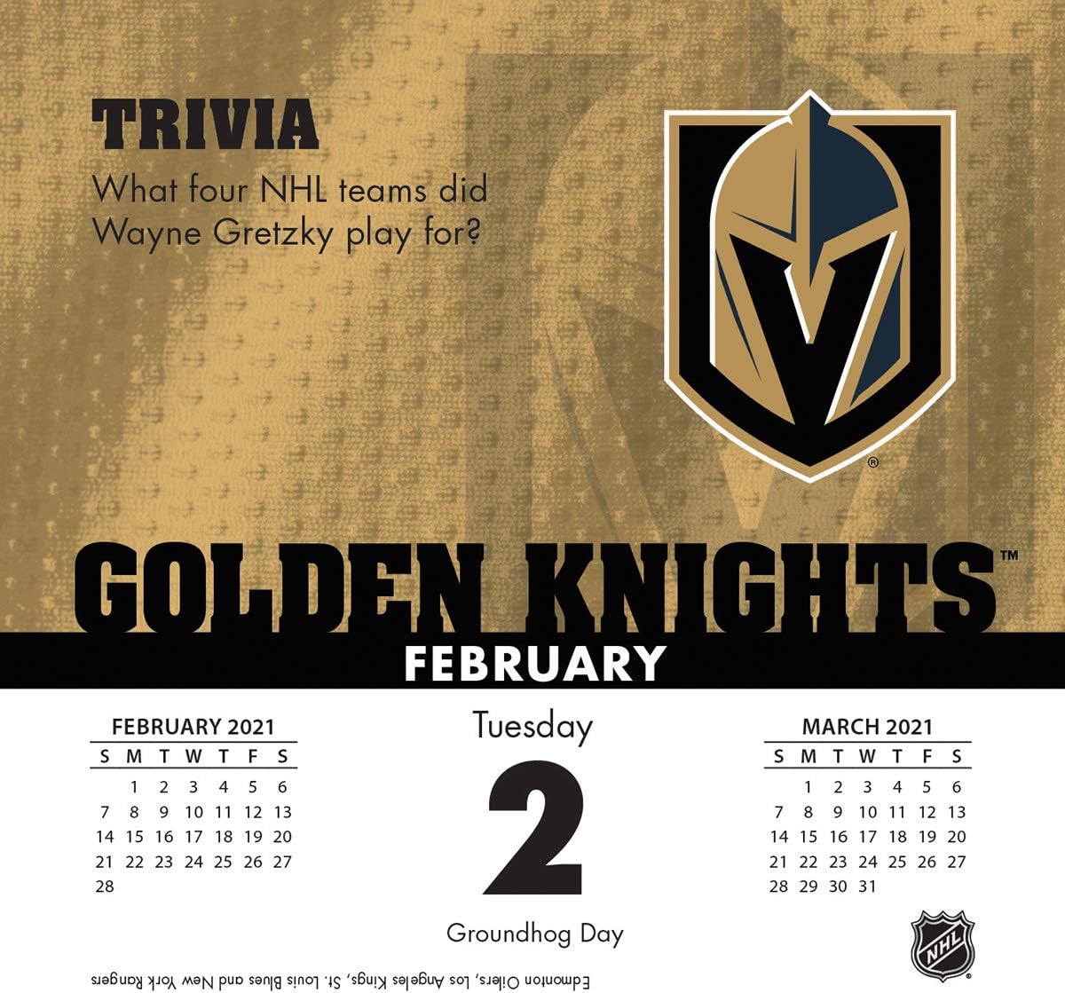 Amazon Com Turner Sports Vegas Golden Knights 2021 Box Calendar 21998051503 Office Products