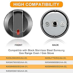 AMI PARTS DG64-00473B Black Stainless Knobs