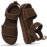 Project Cloud 100% Genuine Leather Platform Sandals For Women - Memory Foam Insole Slip Resistant Chunky Womens Sandals with adjustable straps - Wedge Sandals for Women 2026 (Bronzestar)