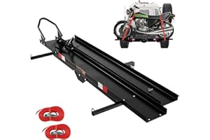 Goplus 600LBS Motorcycle Carrier Hitch Mount with Loading Ramp, Dirt Bike Trailer, Heavy Duty Motorcycle Rack, Fit Up to 7.5”
