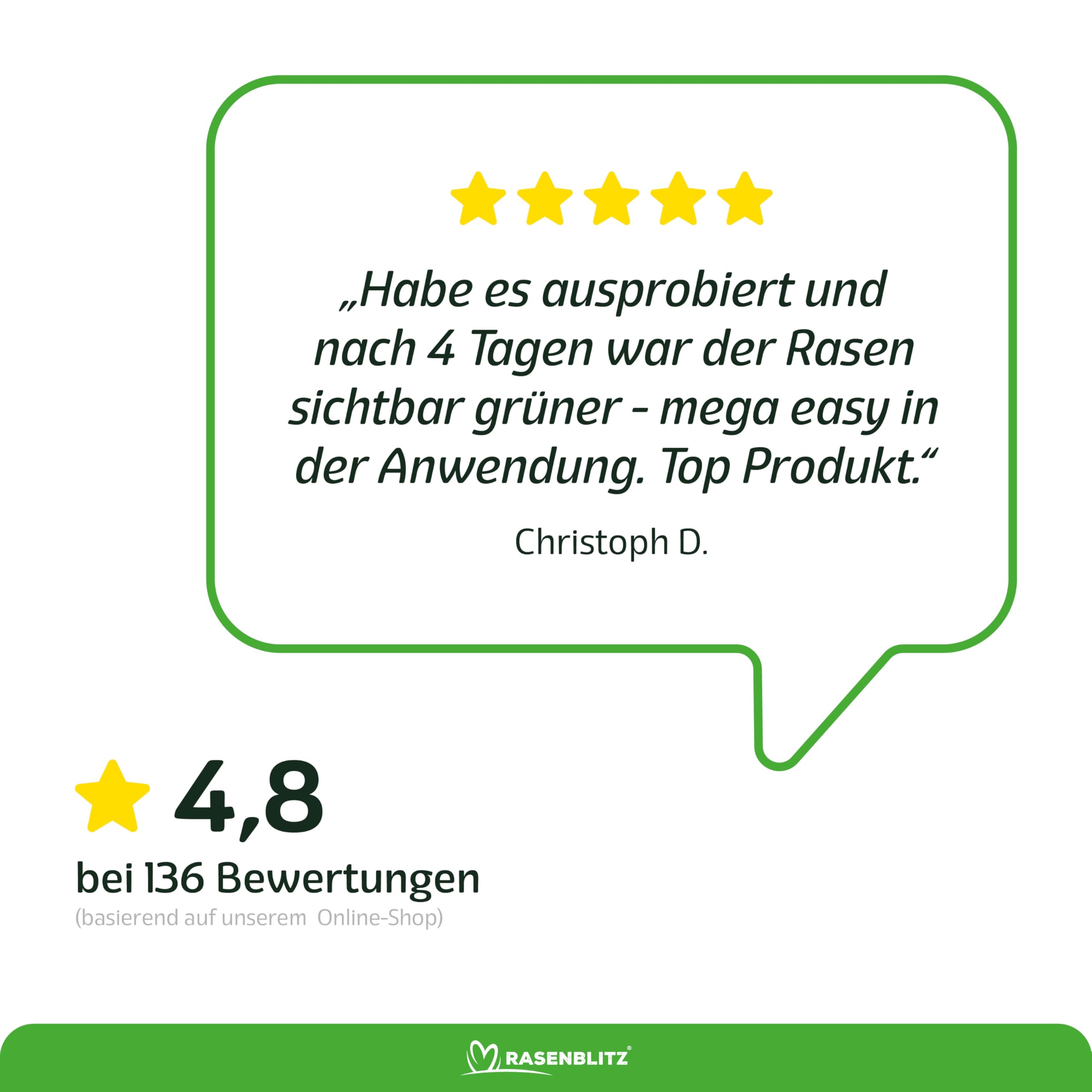 RASENBLITZ Rasendünger Sommer flüssig 2 L – flüssiger Rasendünger für starken Rasen trotz Hitze – ideal zur Ergänzung zu Rasensamen – inkl. Sprühflasche – Anwendung direkt am Gartenschlauch 5