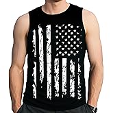 Mens American Flag Tank Tops 4th of July Shirt for Mens USA Flag Clothes 1776 Sleeveless Shirts Patriotic Tee Tops