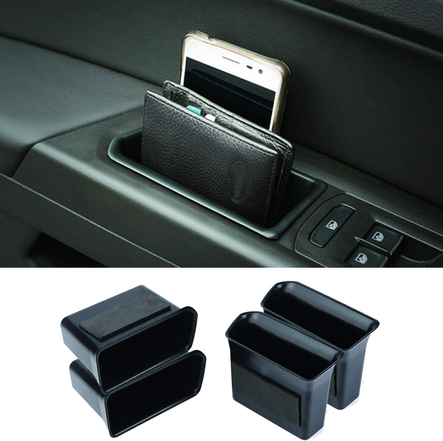 4PK Armrest Container Door Storage Organizer Box Tray Handle for VW