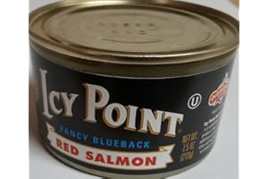 Icy Point Alaska Red Salmon (Sockeye), 7.5-Ounce Cans (Pack of 6)