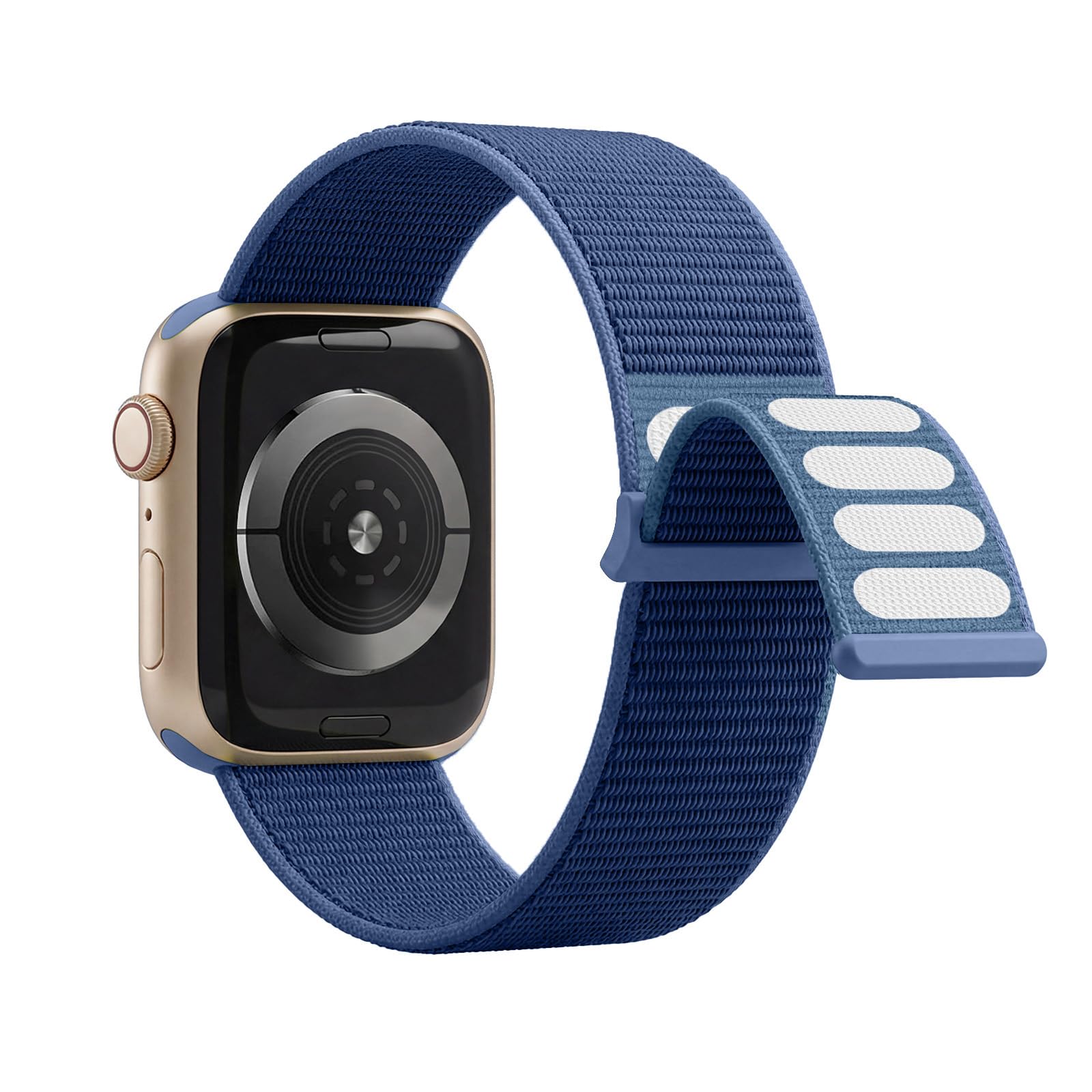 Lobnhot Nylon Strap Compatible for Apple Watch Straps 42mm 44mm 45mm 46mm, Adjustable Soft Sports Band Compatible with iWatch Series 10 9 8 SE 7 6 5 4 3 2 1, Sea Blue