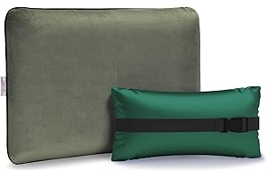 Besst Survivor Memory Foam Camping Pillow - Compact Firm Supportive Compressible Pillow, Travel Pillow with Breathable Cover, Contoured Support, Lightweight Backpacking Hiking Essential Gear