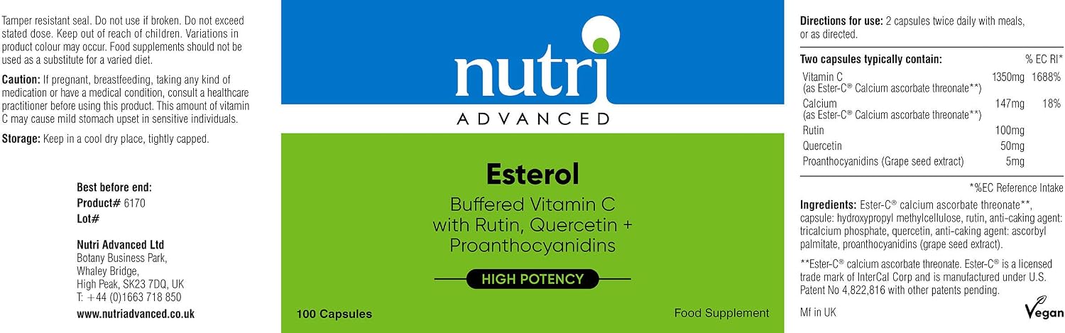 Metagenics Vitamin-C + Bioflavonoids - Support Immune Function - with Rutin, Quercetin and Grape Seed Extract - 100 Capsules - Image 3