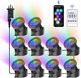 NATPOW RGB Underwater Pond Light IP68 Bluetooth APP 10-in-1 5V