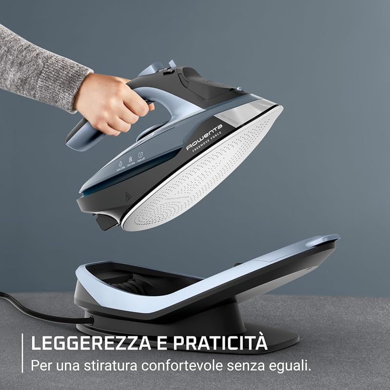 Freemove Force, Ferro da Stiro a Vapore Senza Filo, Efficiente, Riscaldamento Rapido, Leggero, Ricarica Rapida, Erogazione del Vapore di 35 g/min, Spegnimento Automatico, DE6720D1
