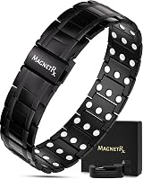 MagnetRX 3X Strength Magnetic Bracelet for Men Titanium Black Clasp Sizing Tool view 1