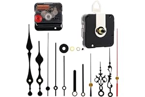 TIKROUND Youngtown 12888 Movement for Clock Repair Replacement 13.5mm (17/32 inch) Shaft Length 5.5mm (7/32 inch) Thread Length.(Black Shaft)