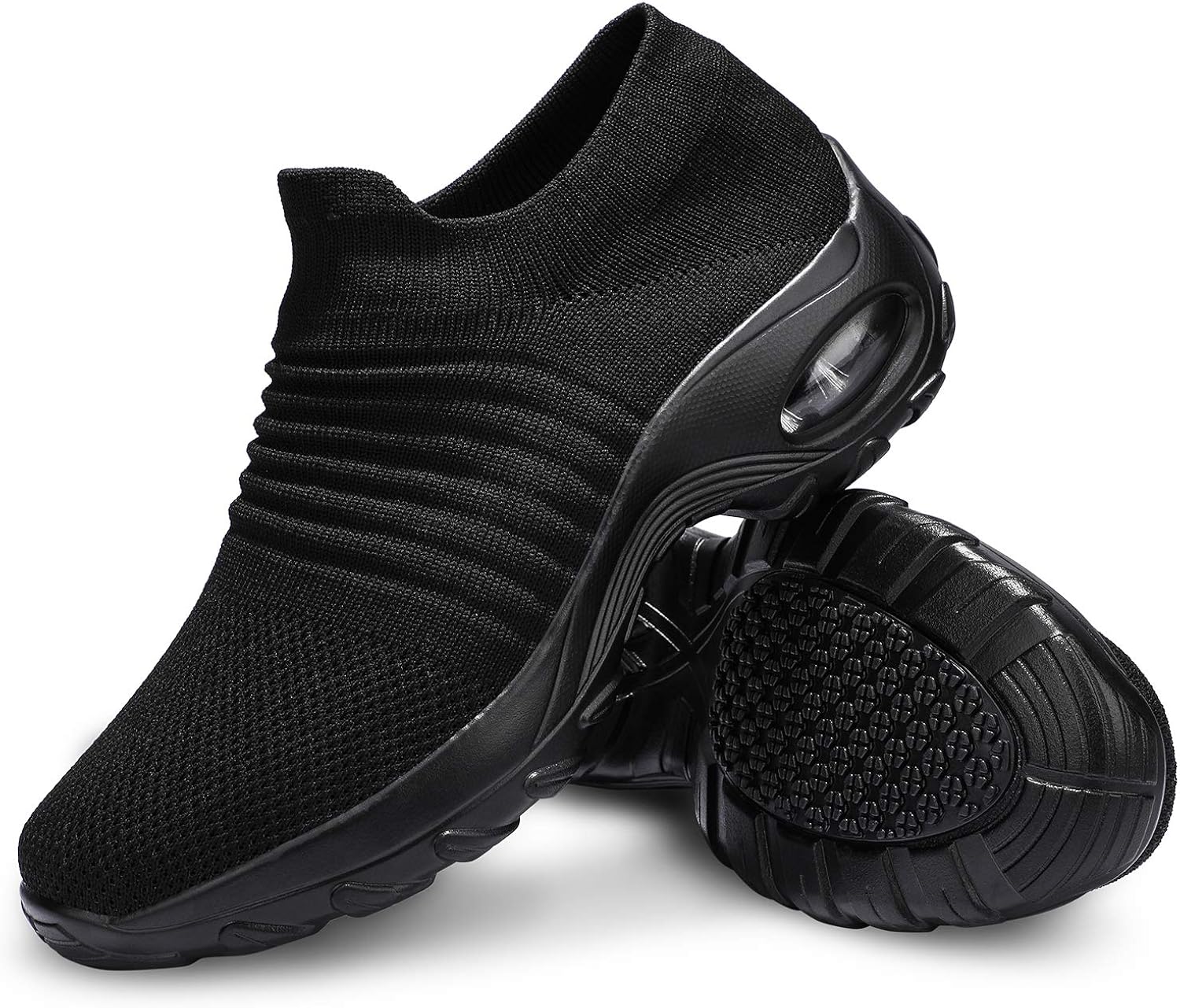  | ANLUKE Women's Walking Sock Shoes Slip On Air Cushion Platform Mesh Breathable Tennis Running Sneakers | Walking