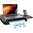 SOFIA + SAM Multi-Tasking Lap Desk with Memory Foam Cushion & Wrist Rest - Portable Computer Bed Tray - Fits Laptops Up to 15", Tablets Up to 9.6", Smartphones Up to 3.5" - Black Top