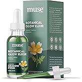 Muse by Elavie's - Botanical Glow Elixir, Anti-Aging Face Oil Serum with Meadowfoam, Black Cumin, Sea Buckthorn & Blue Tansy – Hydrating, Soothing & Restorative Skin Care – 1 oz
