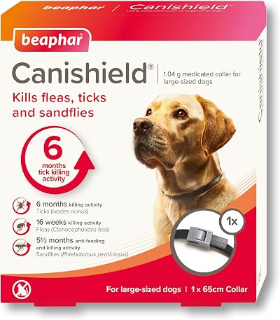 Beaphar Canishield Medicated Flea & Tick Collar Large Dogs 65 cm