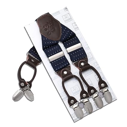 Herren Hosenträger KANGDAI 6 Clips Heavy Duty Men Braces Y Zurück 10 Farben Durable Elastic Verstellbare Hosenträger Starke M
