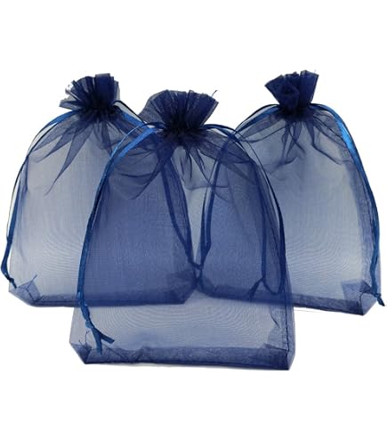 50 sacchetti regalo in organza con coulisse, 10,2 x 15,2 cm, per gioielli, matrimoni, feste