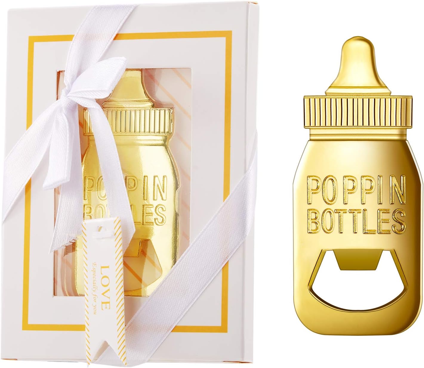 Amazon.com: 24 Packs Baby Bottle Opener Baby Shower Party Favor Poppin Bottle Shaped Bottle ...