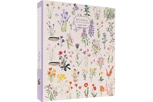 Grupo Erik Botanical Wild Flowers Lever Arch File | A4 File Folder | Large Documents Storage Files | 11 x 12.6 inches - 28 x 32 cm | A4 Ring Binder | 2 Ring Binder | Cute Stationery