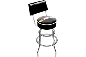 TRADEMARK GLOBAL NASCAR Padded Swivel Bar Stool with Back