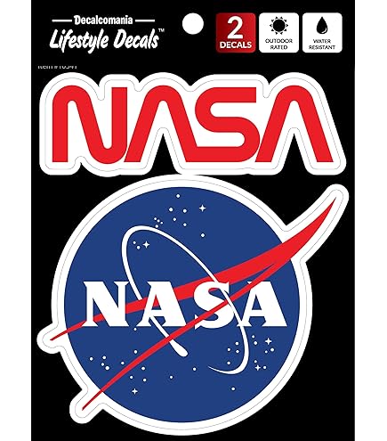 50 Adesivi NASA Space Explorer In Vinile - Impermeabili E UV - Per Laptop, Valigia, Skateboard, Decoro Camera - MSMXCS