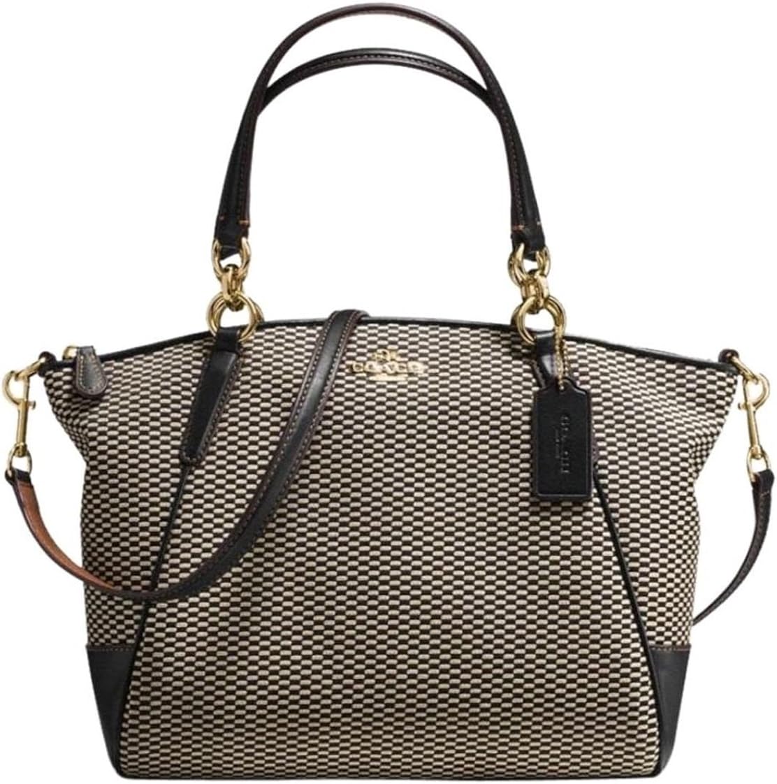 Coach Kelsey Signature Fabric Brown Cross Body Bag Tote