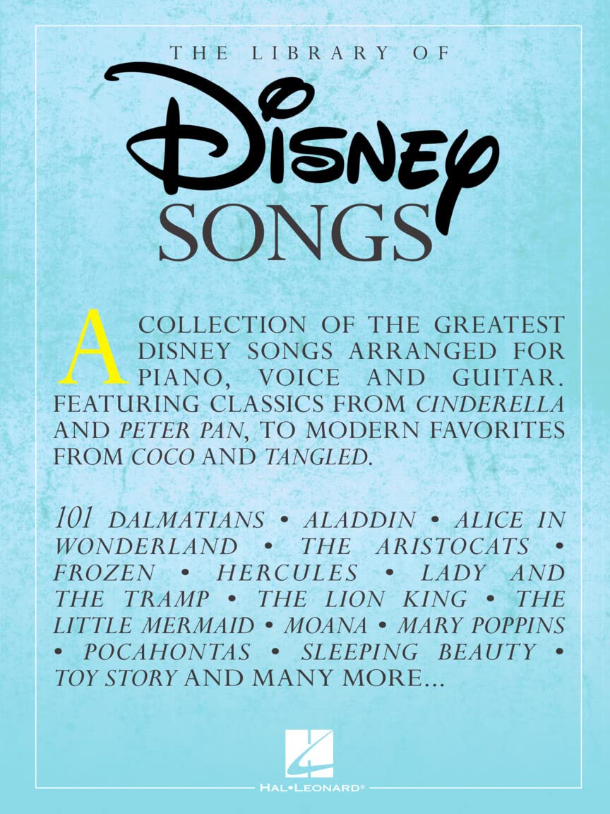 The Library of Disney Songs Piano Vocal Guitar Songbook | Magical Sheet Music Collection for Beginners and Professionals | Disney Movie Classics for ... Over 50 of the Greatest Disney Songs