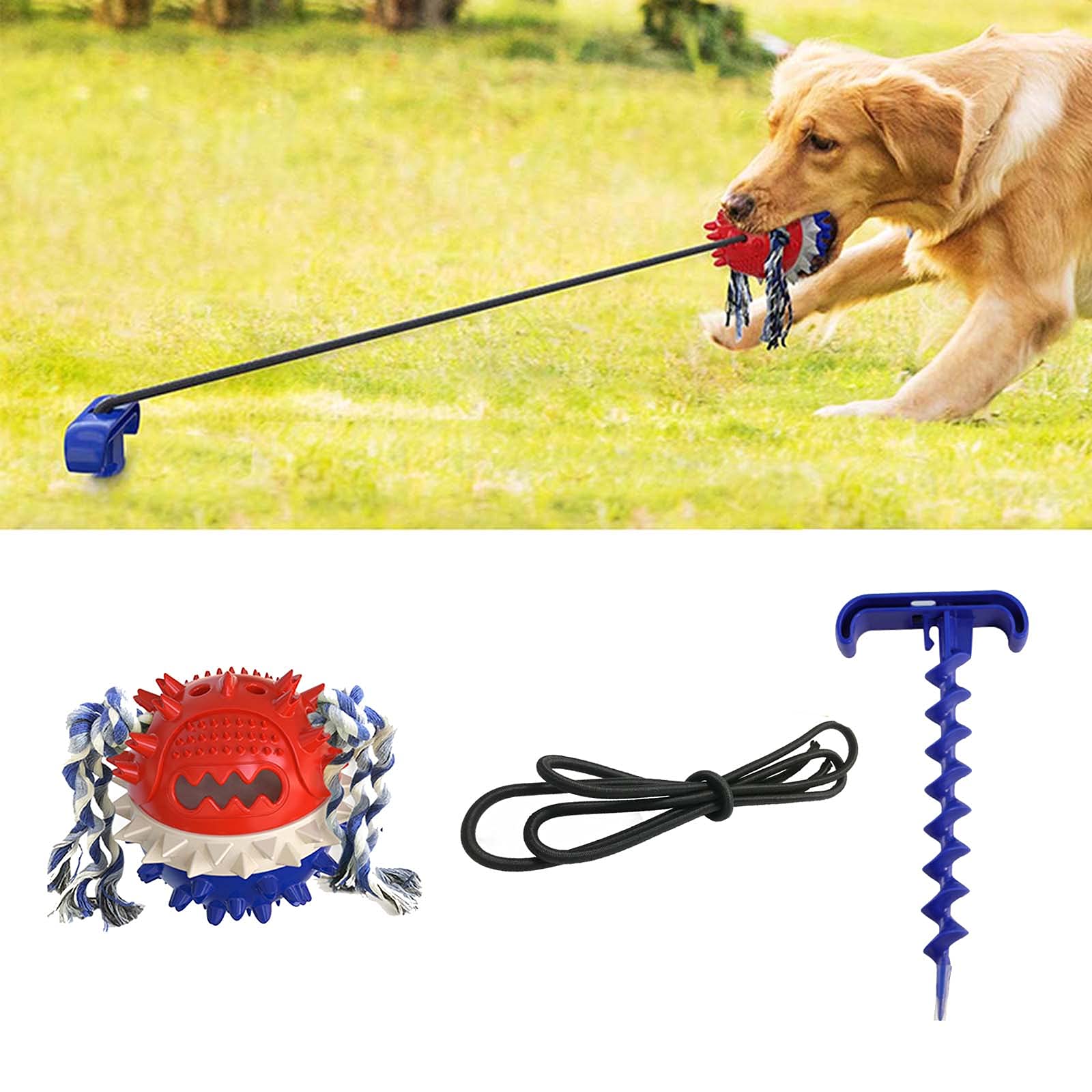 Ddfly Dog Tug Toys for Large Dog Aggressive Chewers, Outdoor Dog Toys for Medium Dogs, Indestructible Chew Toys for Small Dog, Interactive Dog Toys for Puppy