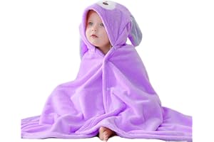 bopika Baby Bath Towel with Hooded,Toddler Absorbent Bathrobe,Soft Newborn Swaddle Blankets,Infant Bath Towel Shower Gifts -27.5X55 Inches