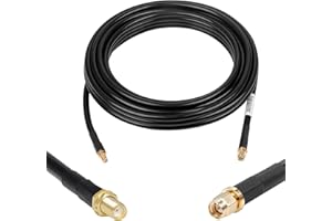 TOPGOOSE 25ft SMA Female to SMA Male S-MR300 Pure Copper Cable, Low Loss Extension Coaxial - Antenna Lead Extender for 4G LTE, 5G Modems/Routers, Ham Radio, ADS-B, & GPS (50 Ohm Not for TV)