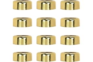 Ciata - 12 Pack - Brass Plated Candle Cover Follower 7/8 inch Inside Diameter, 7/16 inch Height