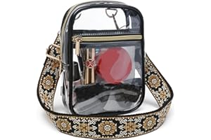 Bunnychill Clear Bag Stadium Approved, Women Clear Crossbody Purse Bag, Clear Stadium Bags for Sporting Events, Concerts