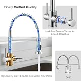 Peppermint Dual Lever Kitchen Tap with Pull Down Spray Chrome Sink Mixer Tap view 7