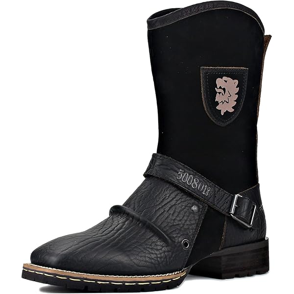Amazon.com | OSSTONE Moto Boots for Men Designer Fashion