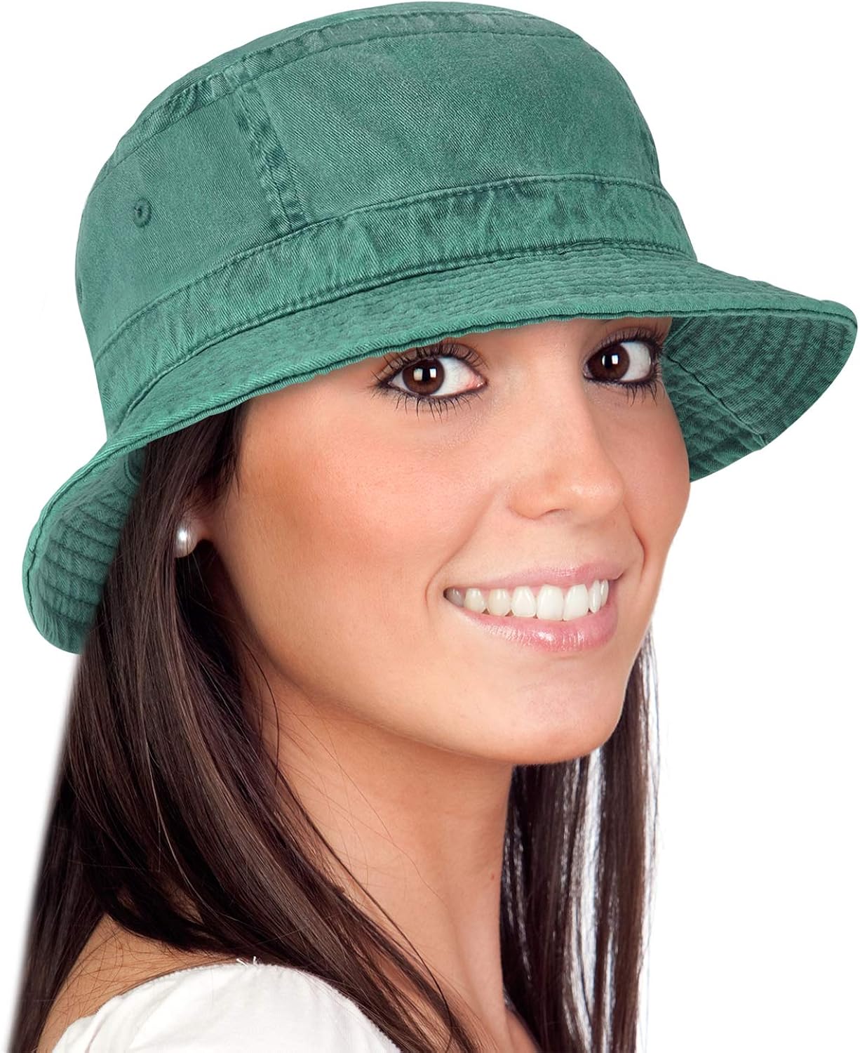 Solaris Washed Cotton Denim Bucket Hat Packable Summer Travel Outdoor