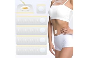 YVISO 50PCS Leak-Proof Self-Adhesive Castor Oil Patches, Disposable Empty Belly Button Patch, Highly Absorbent Core, Breathable, Soft and Comfortable, Wash-Free, Easy to Use, Impermeable (Castor Oil Free)