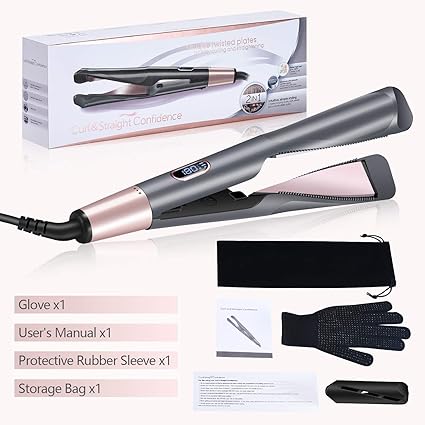 unique twisted plates for easy curling and straightening