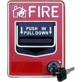 Tokatuker Emergency Alarm Station with Key Conventional Dual Action Manual Call Point Pull Fire Alarm Panic Button SOS Switch