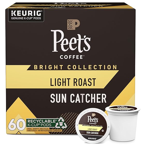 PEET’S COFFEE, LIGHT ROAST KEURIG K-CUP PODS, 100%...