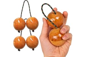 GMP Boom Kashaka (Aslato, Aslator, Televi, Kush Kash) – Natural Mahogany Wood, Adjustable Rope, Glass Beads | Hand Percussion