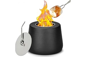 FASICAT Tabletop Fire Pit, Mini Fireplace Portable Ethanol Fire Bowl Smores Maker Marshmallow Roaster Roast Fire Pit &Outdoor Party Valentines Day House Decorations