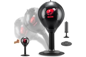 Desktop Punching Bag, Small Relaxing Punch Rage Bag Stress Relief with Upgraded Strong Suction Cup & All-Around Foam Protect 