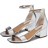 Steve Madden Women's Irenee Heeled Sandal, Dusty Silver, 10
