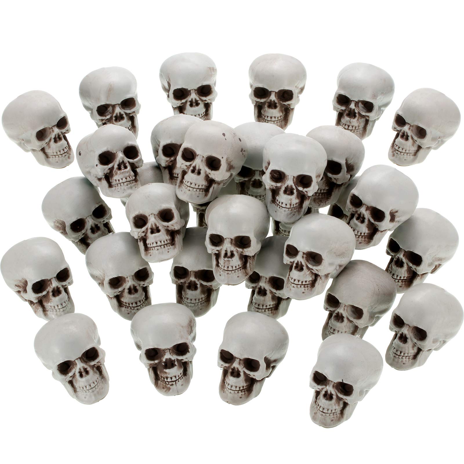 Halloween Skulls Human Skeleton Head Skull Head Realistic Skeleton Skulls for Halloween Home Table Decor (32, Mini)