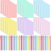 Sayglossy 60 Pcs School Pocket Journal Notebook Bulk with Ballpoint Pens Set 3 x 5 Inch Small Mini Cute Notepads Colorful Ruled Lined for Women Writing Office Classroom Study Gift Supplies