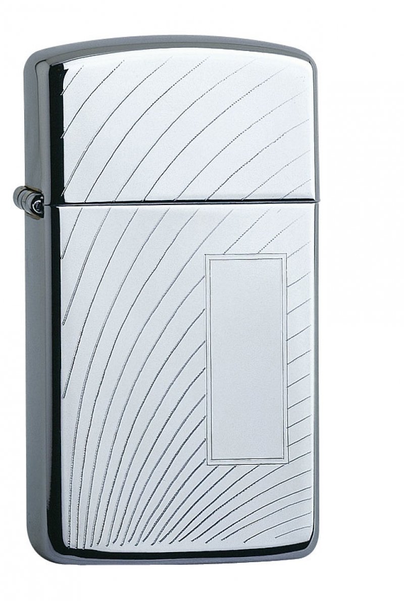 Zippo - Windproof Lighter, Arc Engine, Slim, Highly Polished Chrome, Auto Engrave, Refillable, Reusable, Windproof Design, Gift Box, Made in the USA