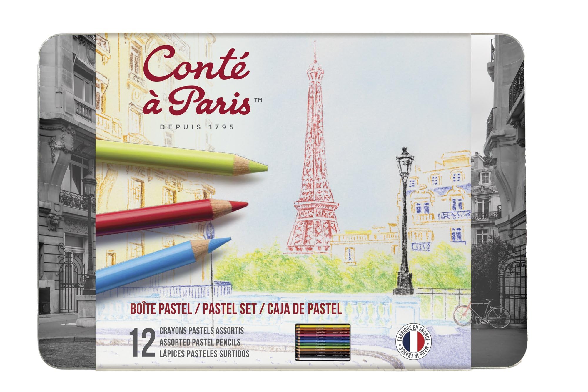 Conte a Paris Pastel Pencil Set - Assorted (Set of 12)