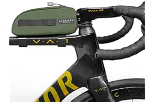ALMSTHRE Top Tube Bag 8'' x 2'' x 3'' | Waterproof, Secure & Stable – Universal Bike Storage with Versatile Mounting – Fits E